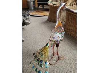 Metal Garden Peacock- Tall