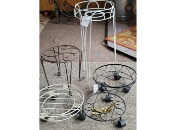 Plant Stand And Rolling Plant Caddies