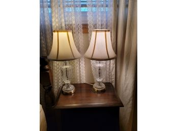 Pair Of Beautiful Glass Lamps