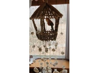 Parrot And Sea Shell Wind Chime