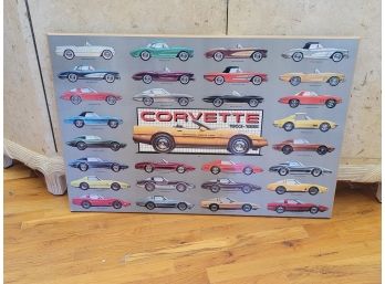 Corvette Poster On Wood - 24 X 36