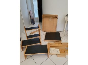 Unassembled Desk With Shelves - 24.5' Square