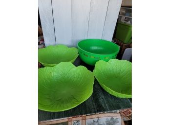 Green Plastic Bowls