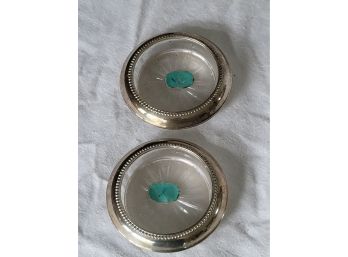 Crystal & Sterling Silver Wallace Coasters