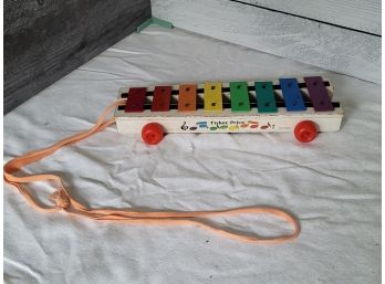 1964 Fisher Price Wooden Xylophone Pull Toy