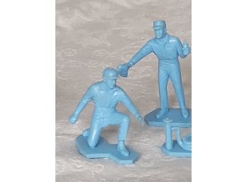 Blue Plastic Pit Crew Figures