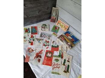 Vintage Mid Century Unused Christmas Cards