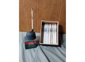 Box Of Vintage Unsharpened 7 Up Pencils With Vintage Sharpener