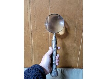 Large Silverplate Magnifying Glass
