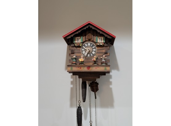 German Musical Cuckoo Clock- Working - Cuckoos And Plays Music