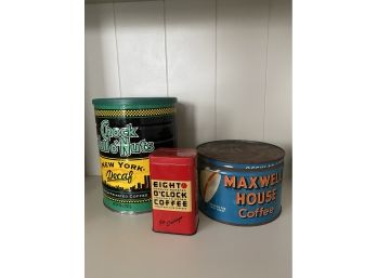 Vintage Coffee Tin Lot