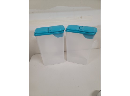 2 Cat Food Containers- 11' X 7'