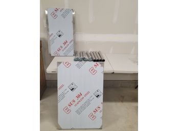 Brand New Two Tier Stainless Steel Rolling Cart