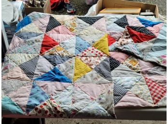 Hand Made Quilt Pieces Of 8 & 12 Squares