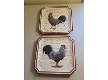 Rooster Plates 8.25' Square