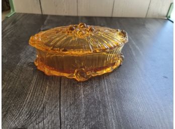 Covered Amber Dish- 7' X 4'