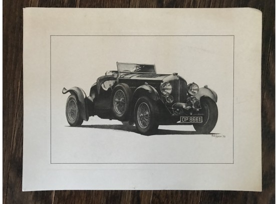 Signed Print Of Car