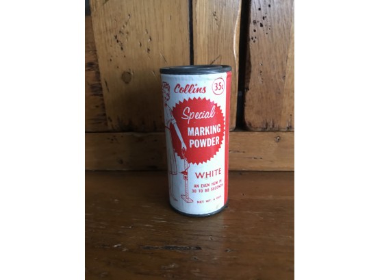 Small Vintage Can Of Marking Powder