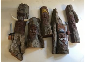 Lot Of 5 Wood Carvings