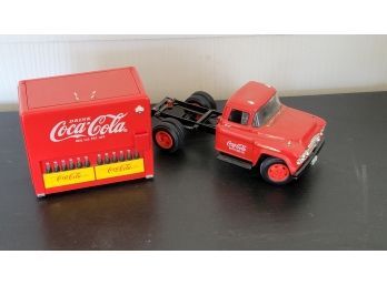 Coca Cola Musical Slider Bank And Truck Cab