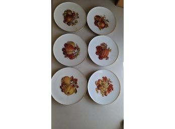6 Bavarian Fruit Plates