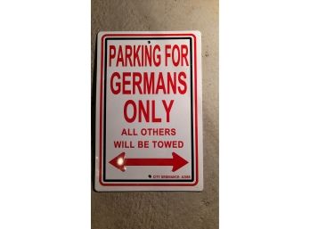 Parking For Germans Only