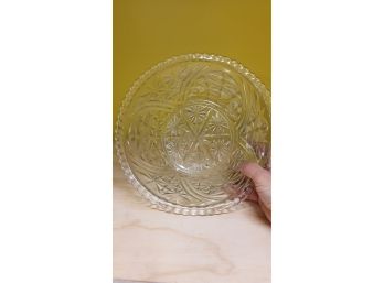 Vintage 10.5' Pressed Glass Bowl