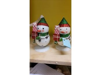 Pair Of Bouncy Snowmen 8' Tall