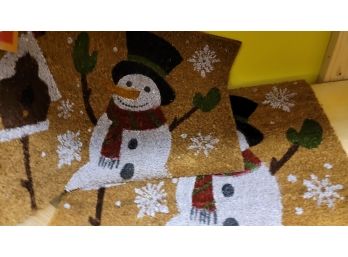 2 Brand New With Tags Outdoor Snowmen Rugs