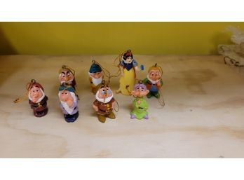 Brand New Sealed 1970s Vintage Snow White And The Dwarves Ornaments  - #1