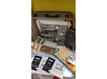 Pfaff Automatic 360 Sewing Machine With Original Case And Accessories