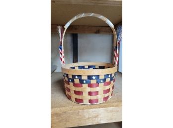 4th Of July Basket With Firecrackers On The Side