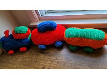 Crocheted Train Plushies