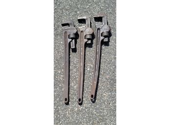 3 Rigid Pipe Wrenches - 24