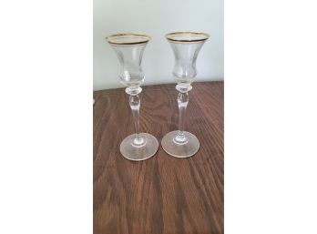Crystal Taper Candle Holders