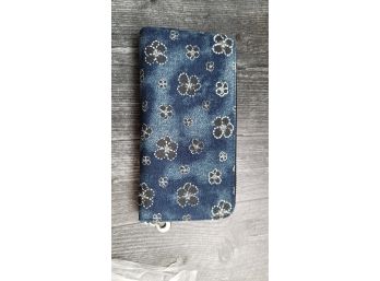 Brand New Blue Floral Wallet