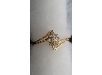 14k & Diamond Ring - 1.5g - Size 6 - Lot L