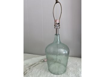Large Green Glass Lamp
