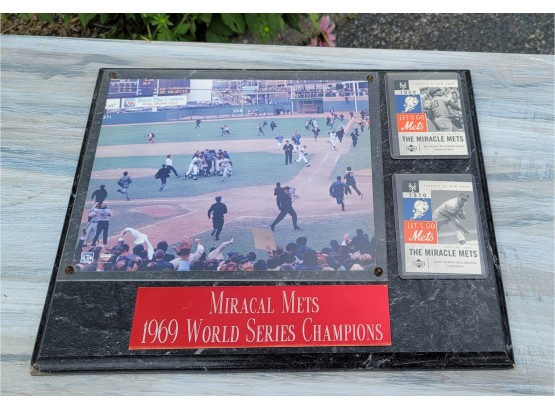 The Miracle Mets 1969 World Series Champions Plaque - 12x15