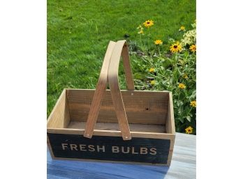 Wooden Handled Basket - Fresh Bulbs - 15x9