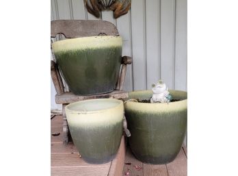 3 Pots And A Rocker - Plants Not Included