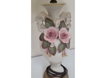 28' Tall Lamp With Roses