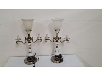 Pair Of 20' Vintage Lamps