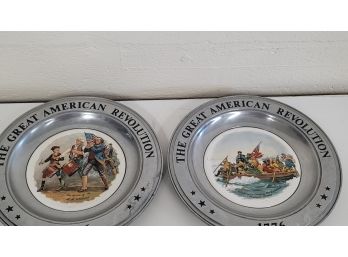 Pewter Bi- Centennial Plates