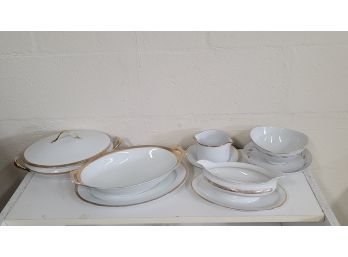 Gold And White Serving Pieces-  China
