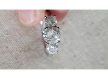 Sterling CZ  Ring - Size 9 - Lot X