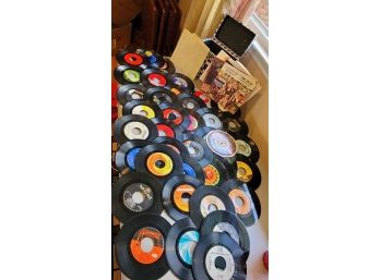 Huge Collection Of 45s With Collectible Case