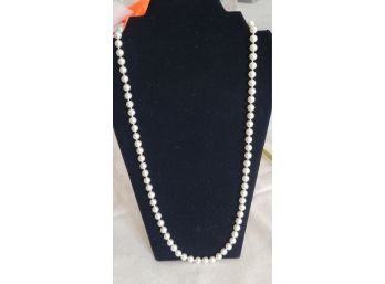 30' Pearl Strand - Sterling Silver Clasp - Lot P
