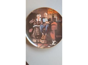 Norman Rockwell- Evenings Ease Plate