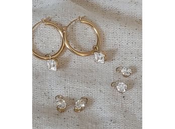 14k Hoops With Drop - 2.7g - Lot J